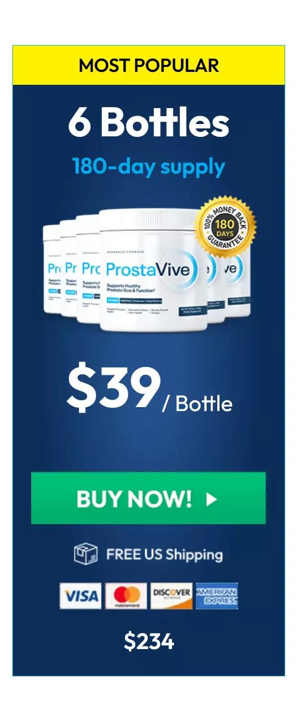 ProstaVive™ 6 bottles pricing